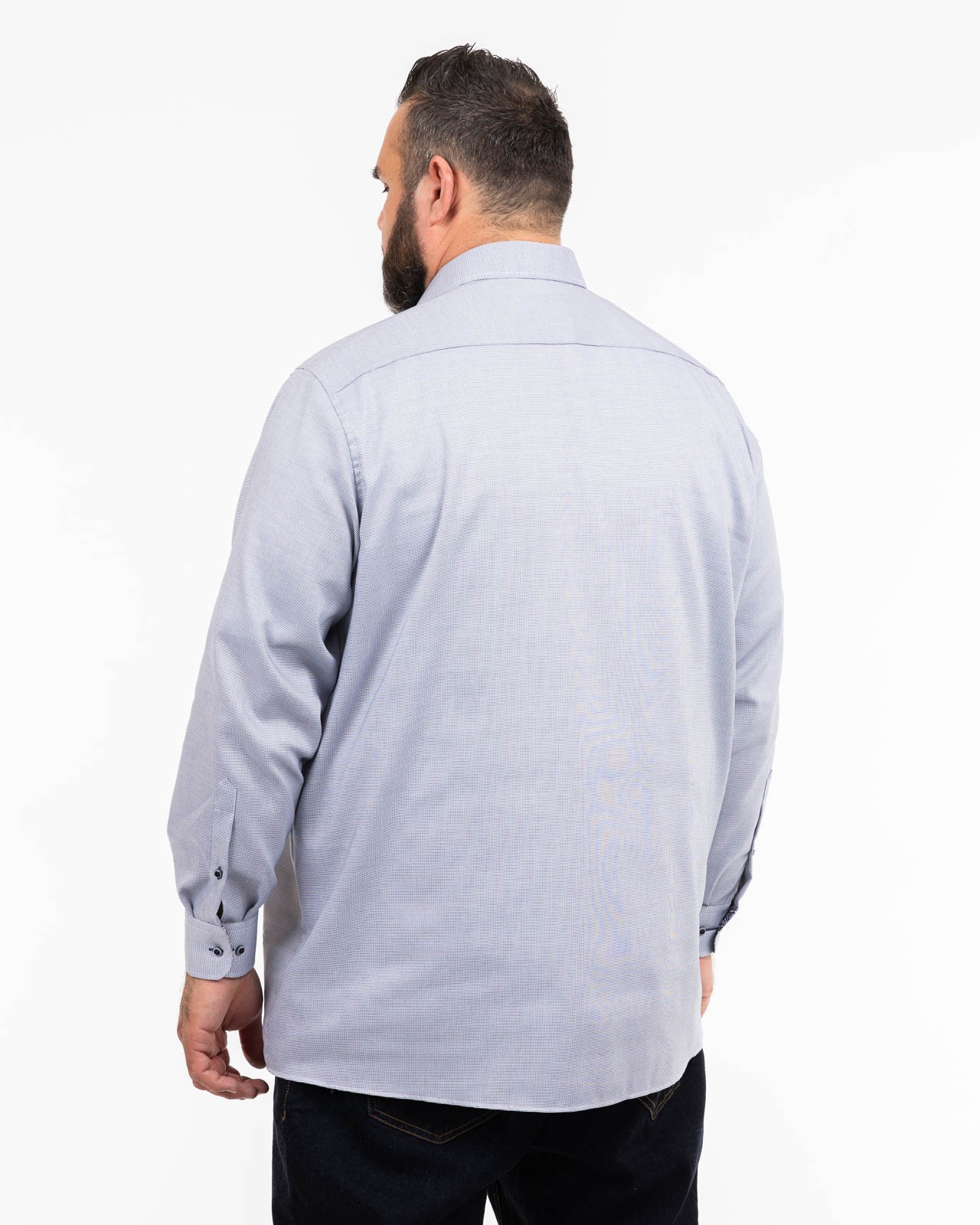 Chemise fantaisie facile à repasser grande taille gris