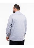 Chemise fantaisie facile à repasser grande taille gris