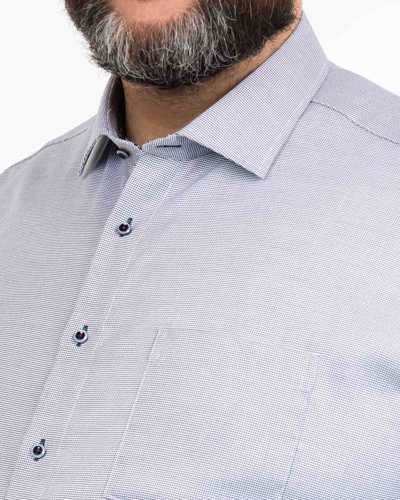 Chemise fantaisie facile à repasser grande taille gris