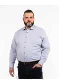 Chemise fantaisie facile à repasser grande taille gris