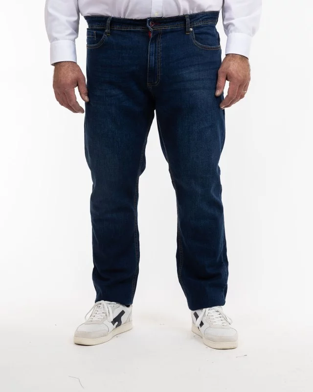 Jean stretch grande taille regular bleu délavé