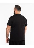Tee shirt col rond grande taille noir en coton
