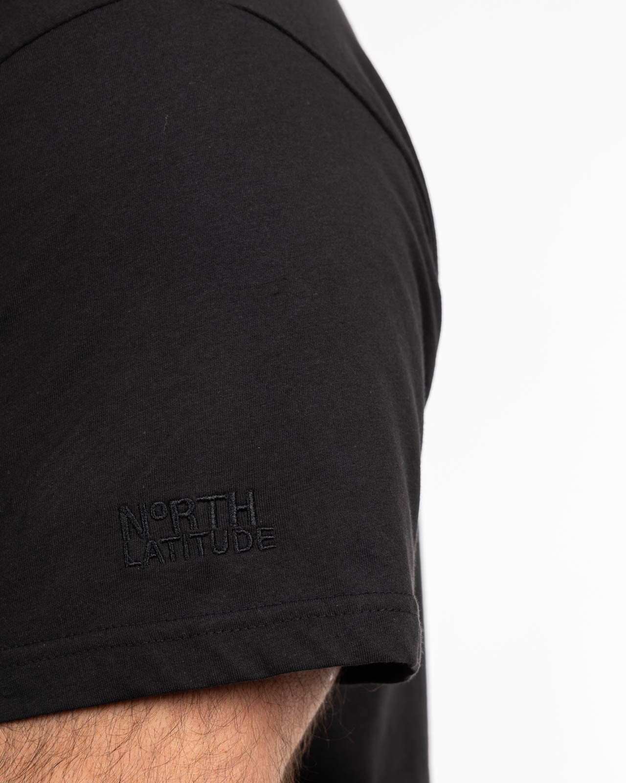 Tee shirt col rond grande taille noir en coton