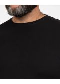 Tee shirt col rond grande taille noir en coton