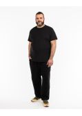 Tee shirt col rond grande taille noir en coton