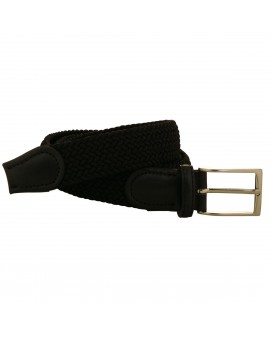 Ceinture noire tressée grande taille : grande taille jusqu'à 120 cm