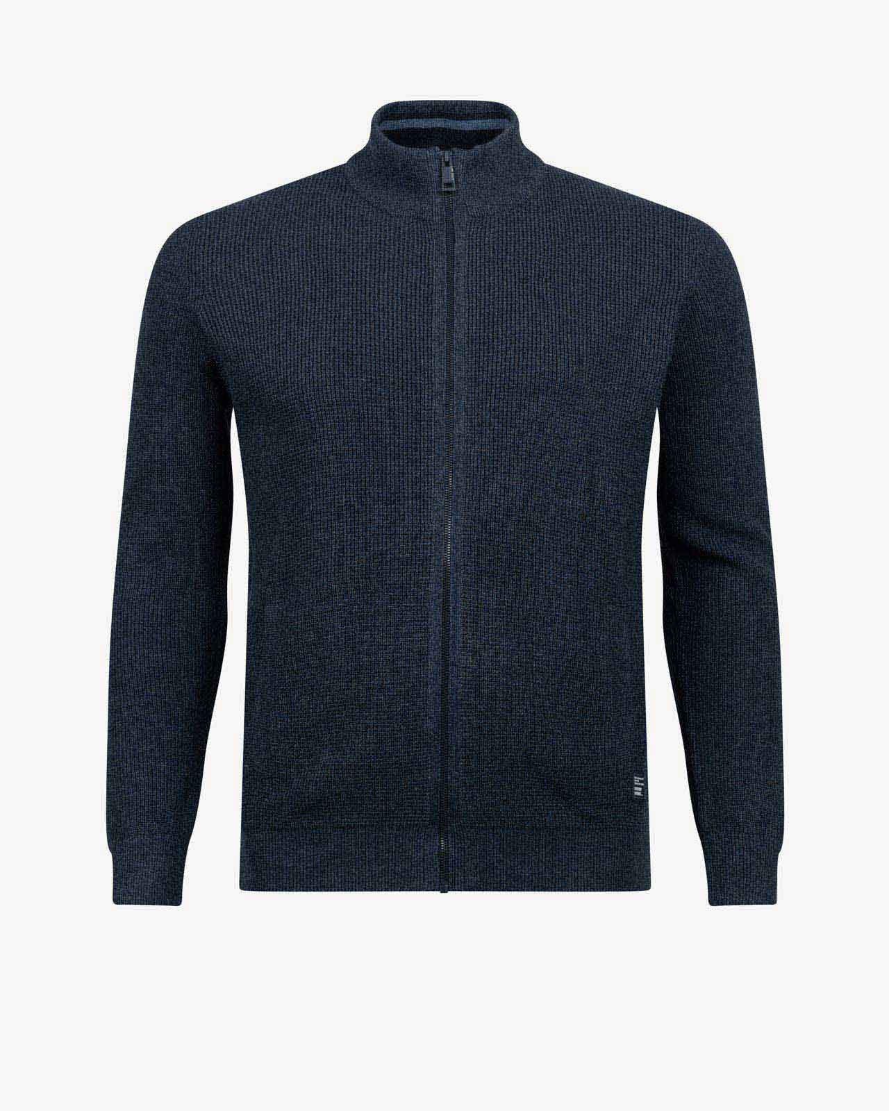 Gilet zippé grande taille bleu indigo