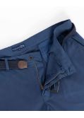 Pantalon chino twill grande taille avec ceinture bleu