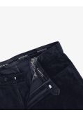 Pantalon chino grande taille en velours bleu marine