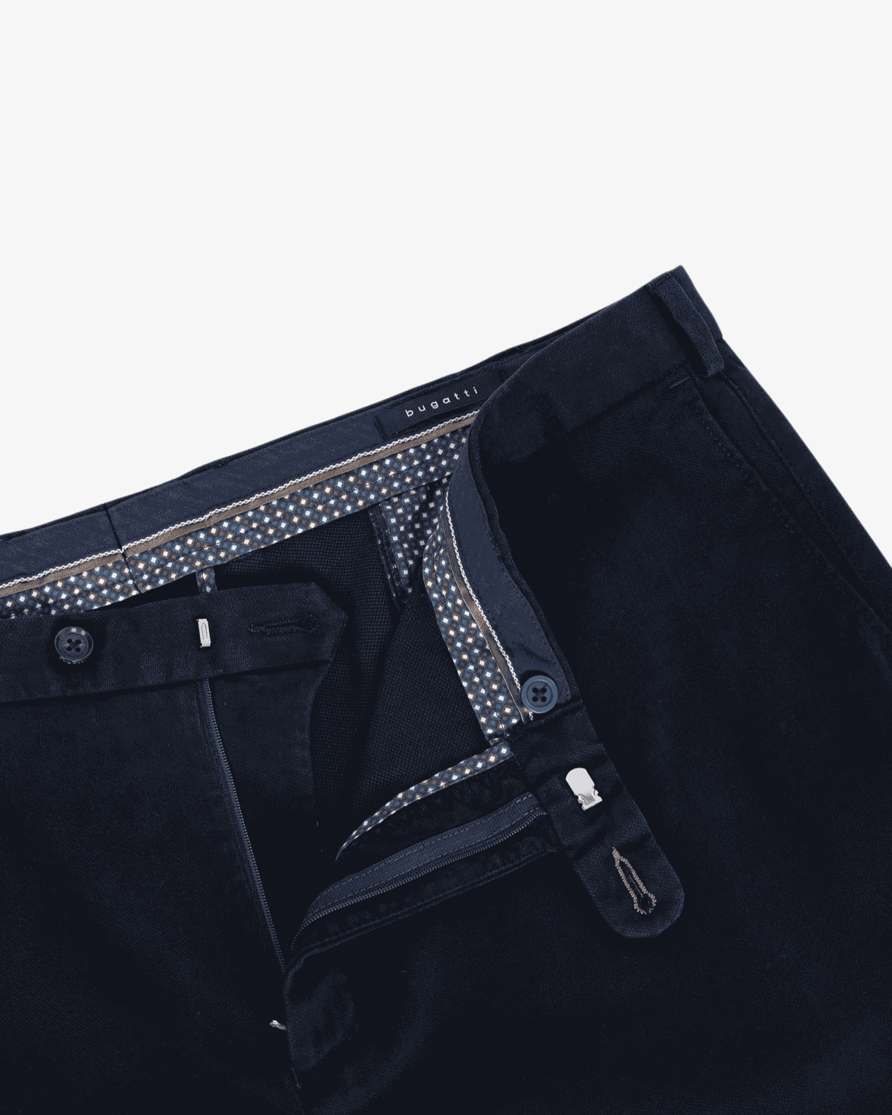 Pantalon chino structuré grande taille bleu marine