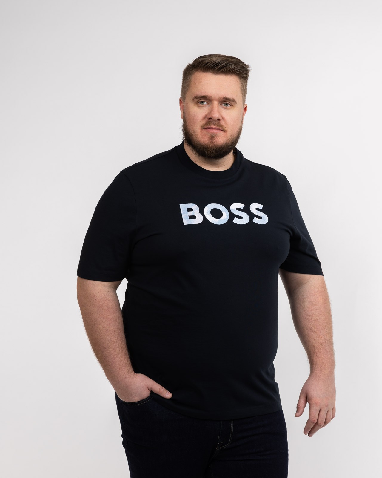 T-shirt Thompson 70 grande taille bleu marine