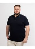 Polo piqué grande taille bleu marine