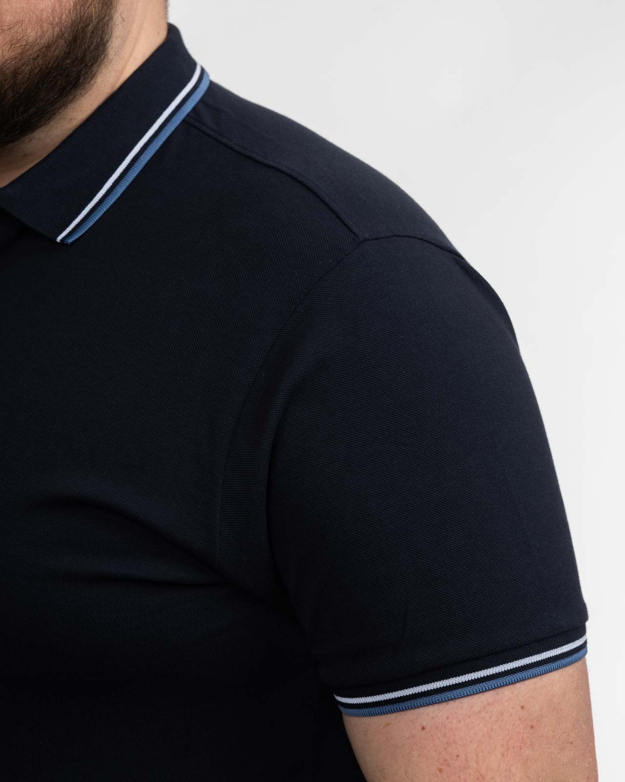 Polo piqué grande taille bleu marine