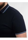 Polo piqué grande taille bleu marine
