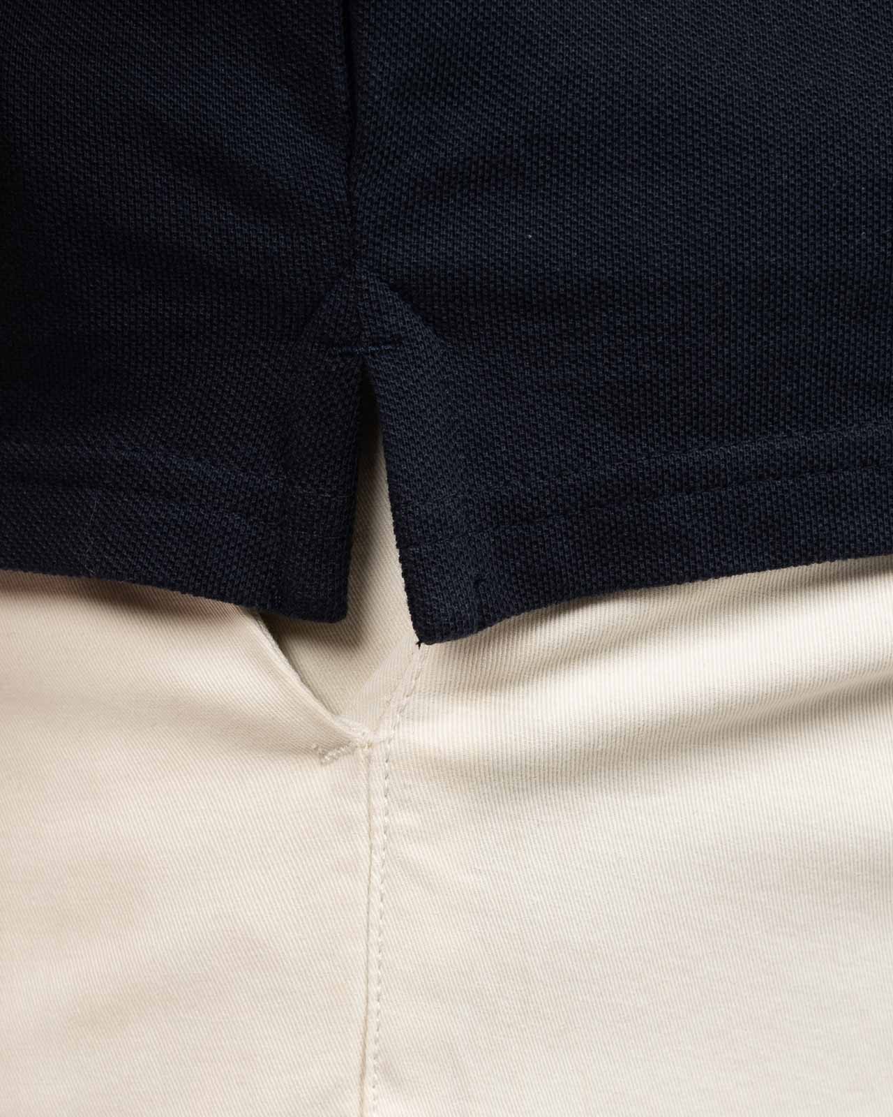 Polo piqué grande taille bleu marine