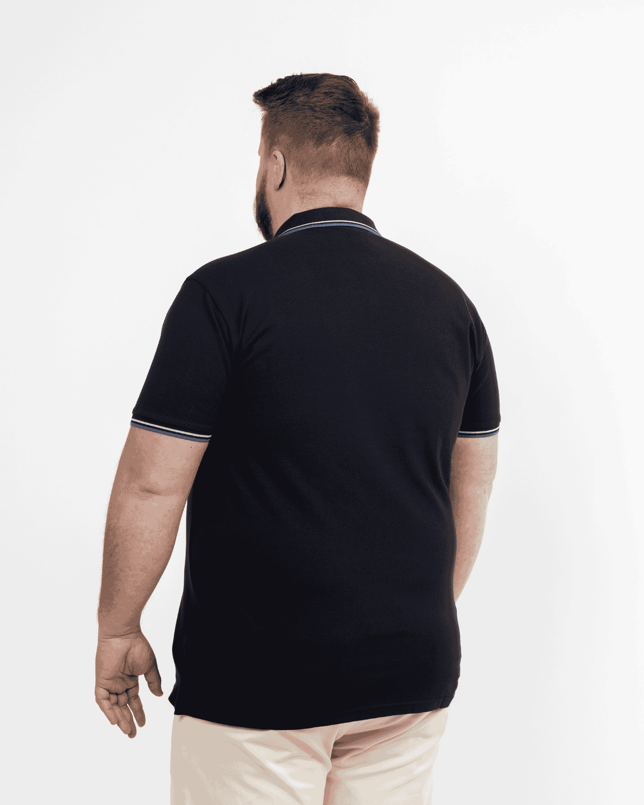 Polo piqué grande taille bleu marine