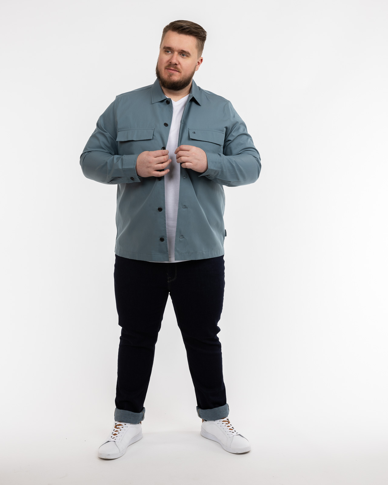 Surchemise grande taille bleu