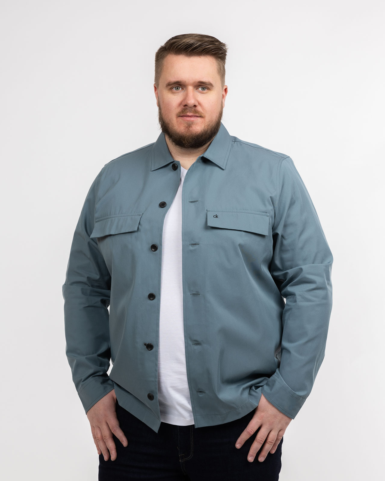 Surchemise grande taille bleu