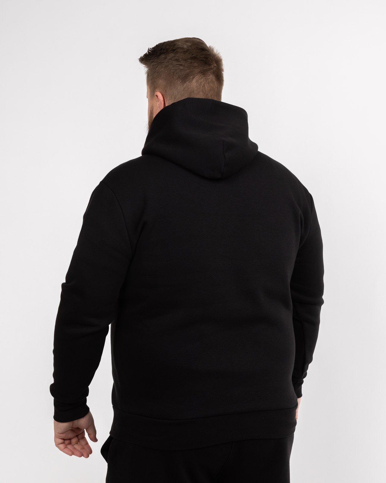 Haut de survêtement à capuche grande taille noir