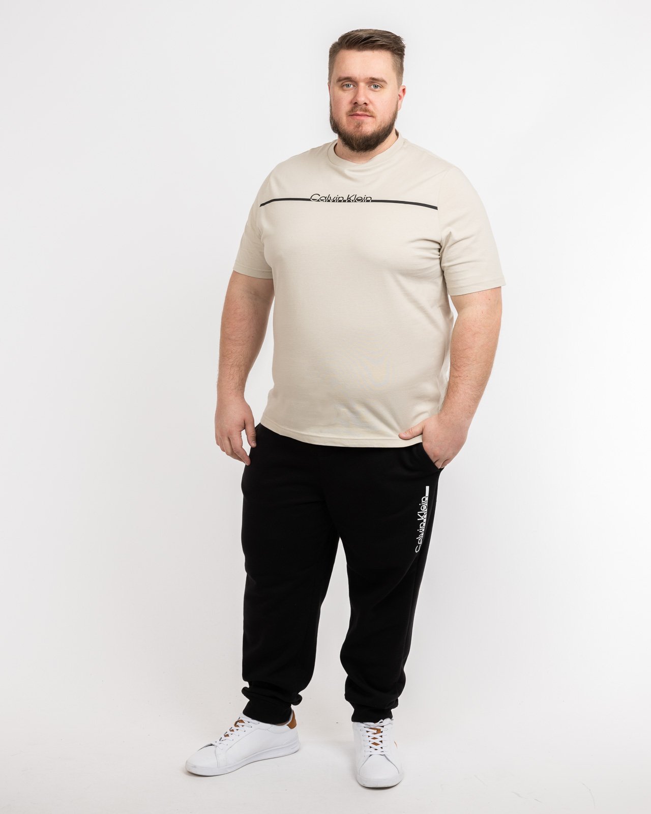T-shirt grande taille beige