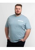 T-shirt col rond grande taille bleu clair