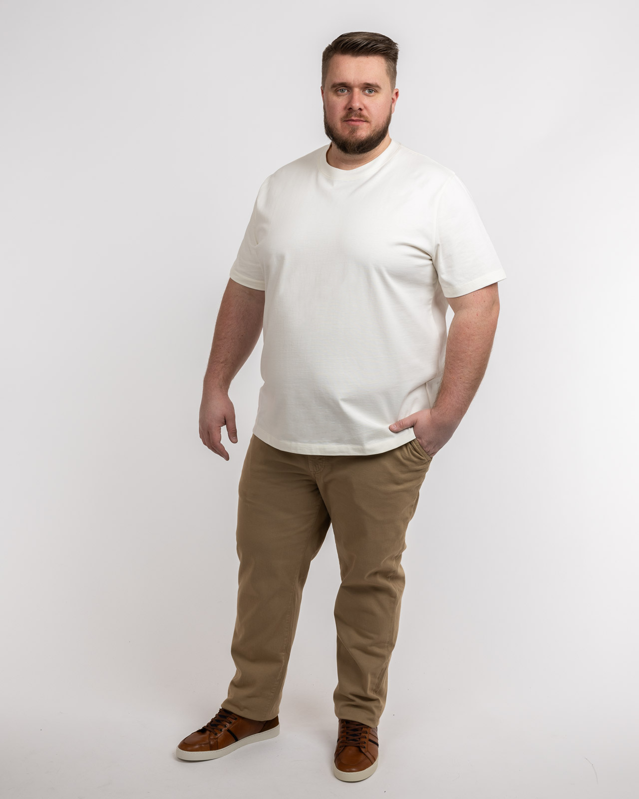 T-shirt oversized grande taille écru