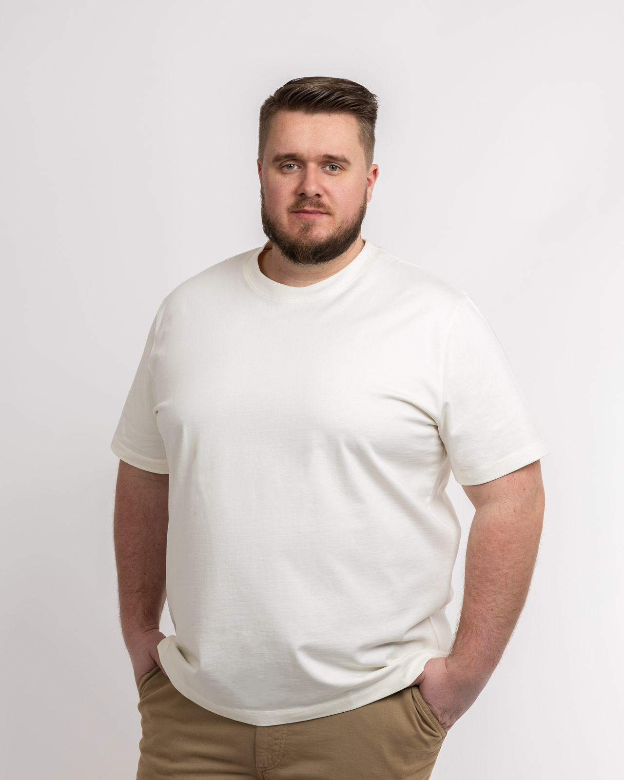 T-shirt oversized grande taille écru