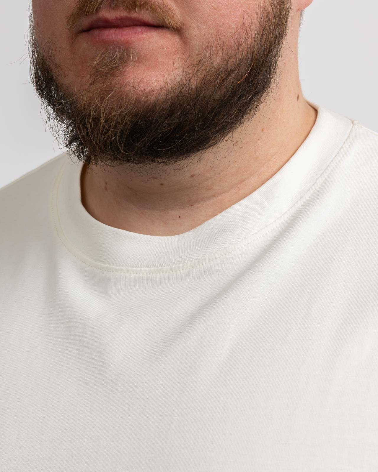 T-shirt oversized grande taille écru