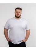 T-shirt col V grande taille blanc