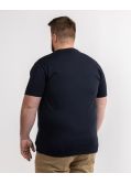 T-shirt col V pour homme grand bleu marine