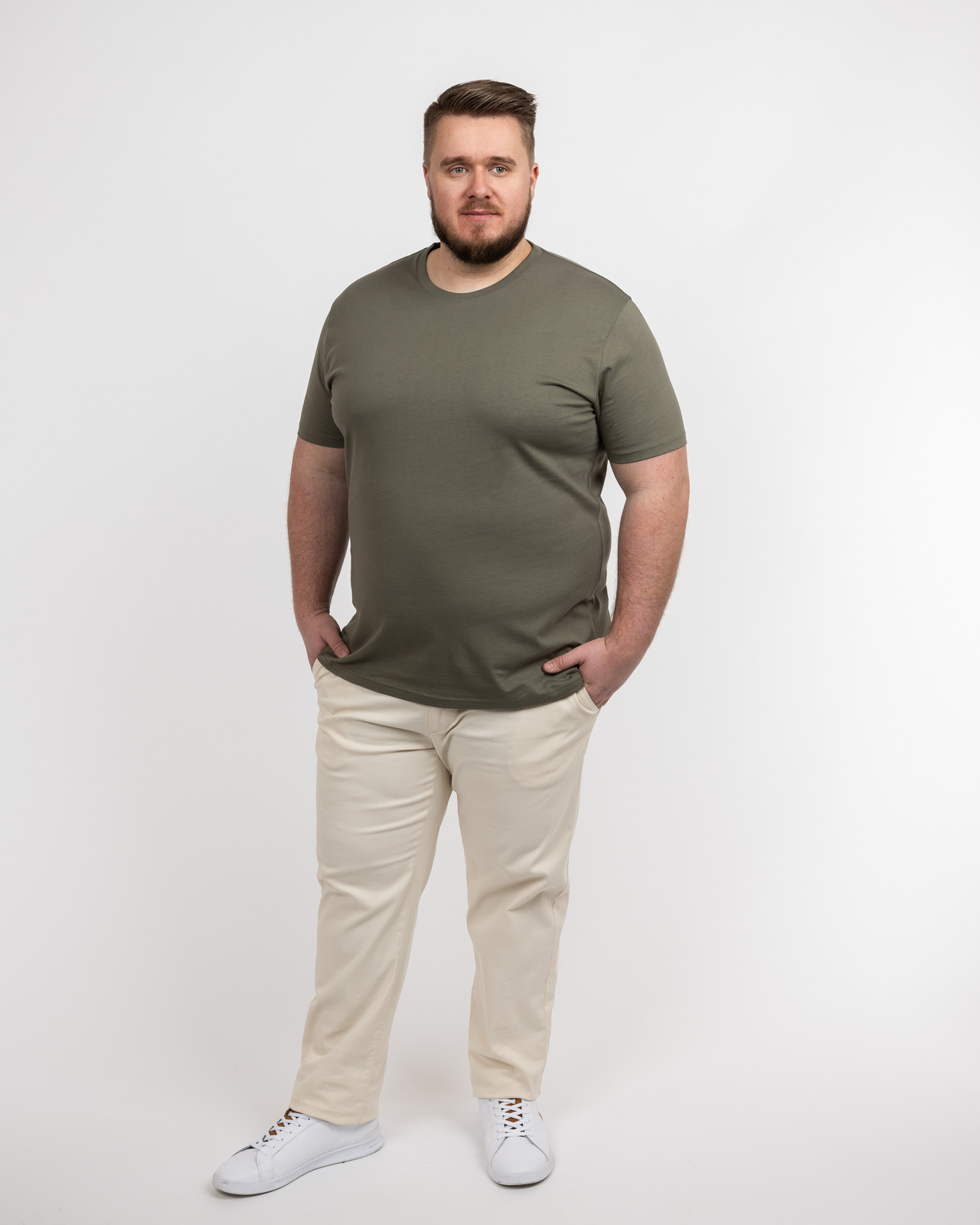 T-shirt grande taille vert kaki