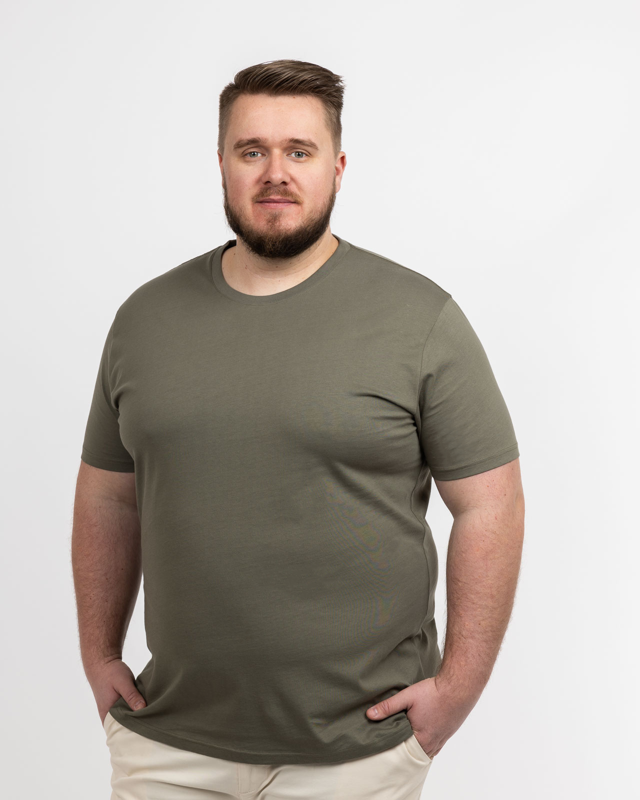 T-shirt grande taille vert kaki