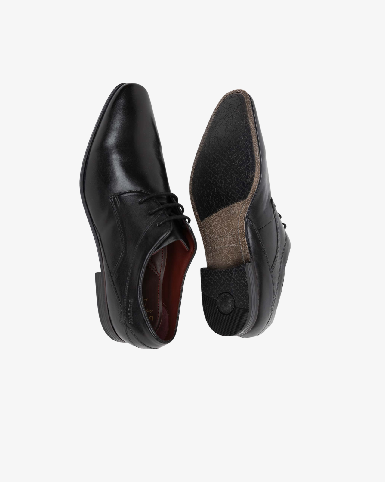 Chaussures en cuir mat grande taille noir