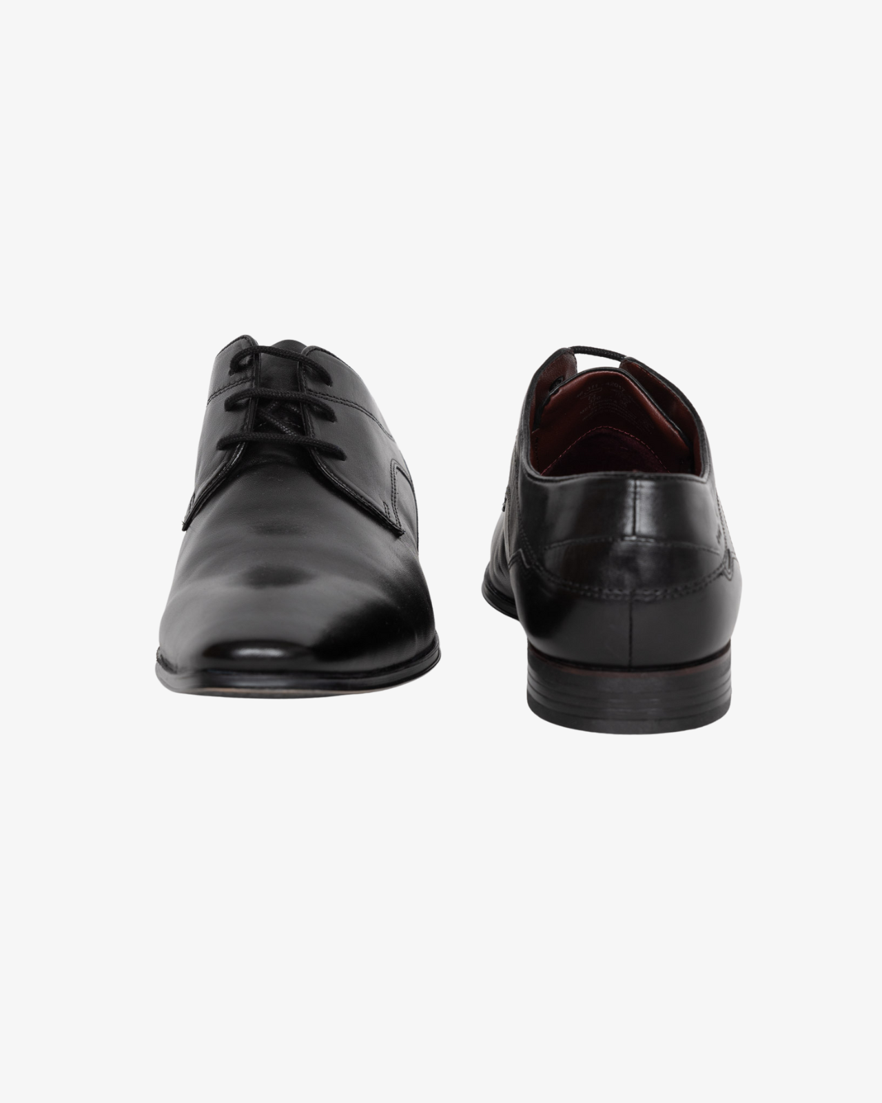 Chaussures en cuir mat grande taille noir