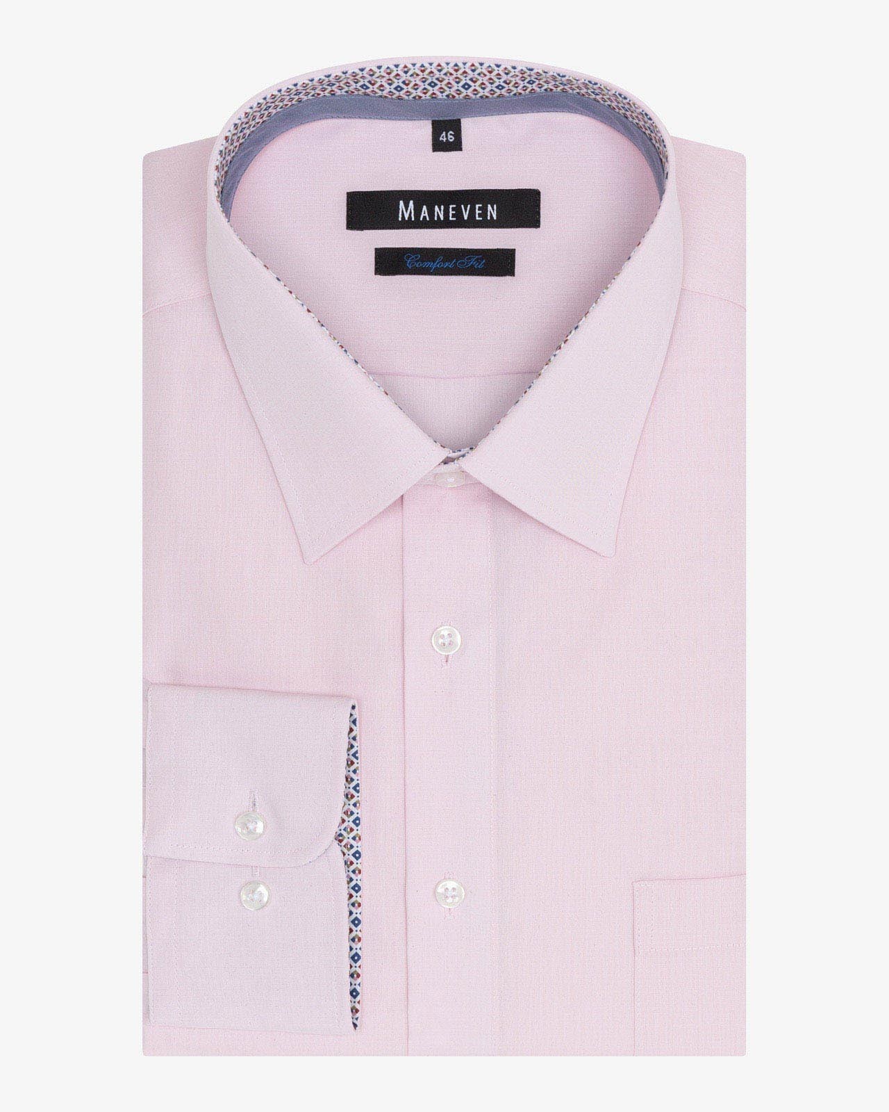 Chemise popeline grande taille rose non iron