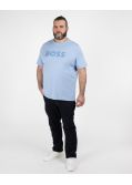 T-shirt col rond grande taille bleu clair