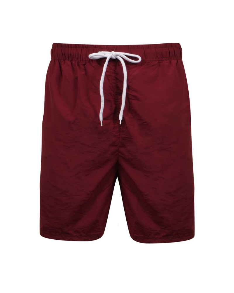 Short de bain bordeaux: grande taille du XL au 6XL