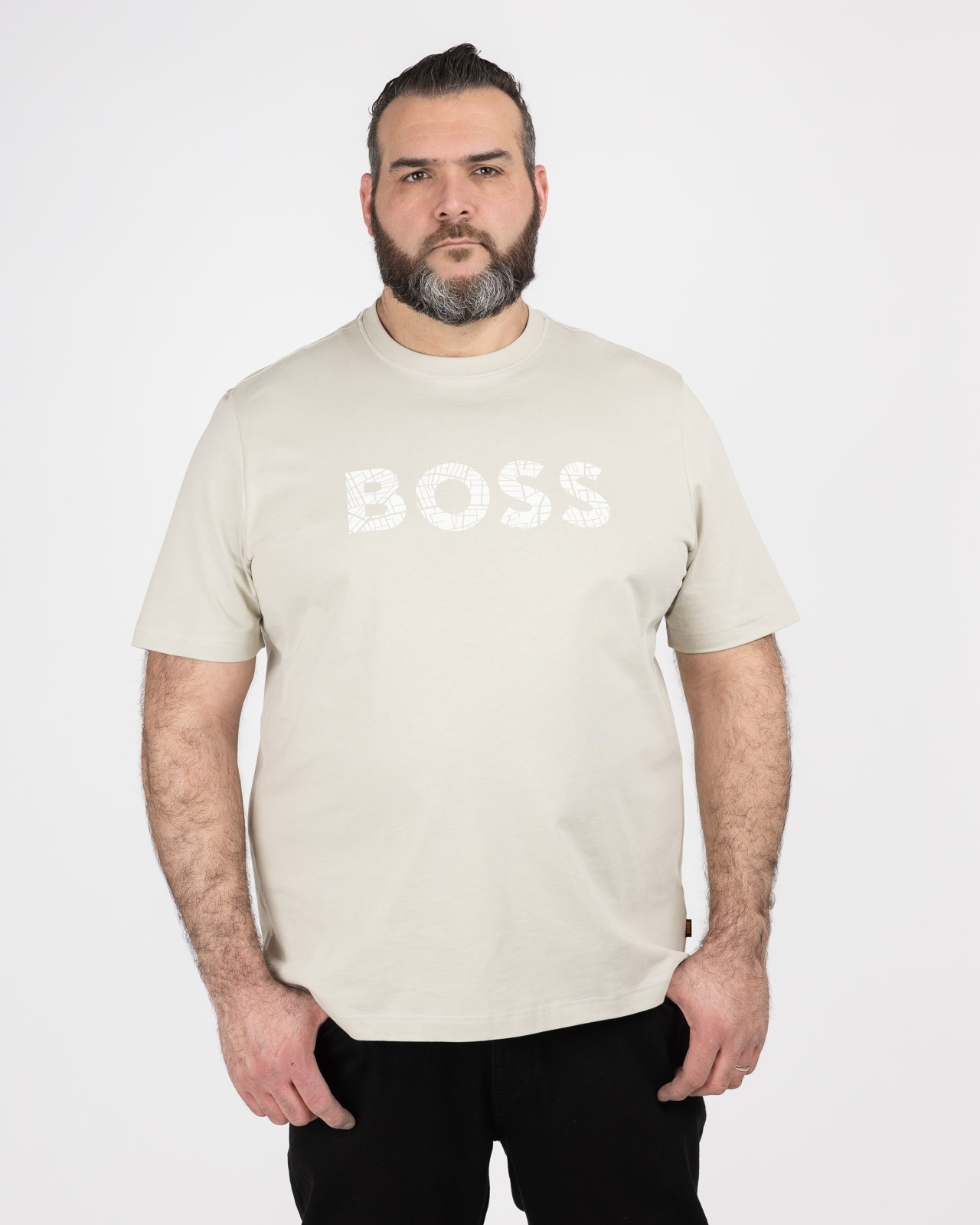 T-shirt grande taille beige