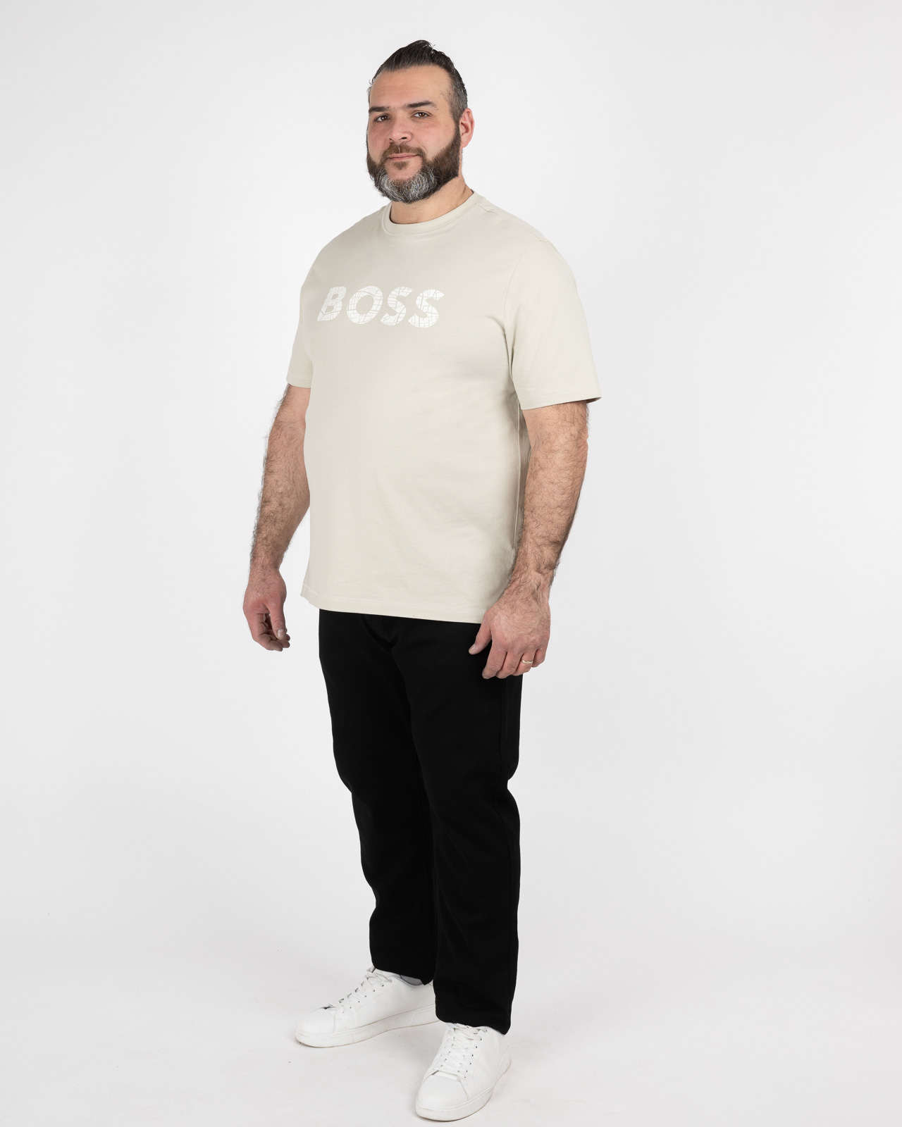 T-shirt grande taille beige
