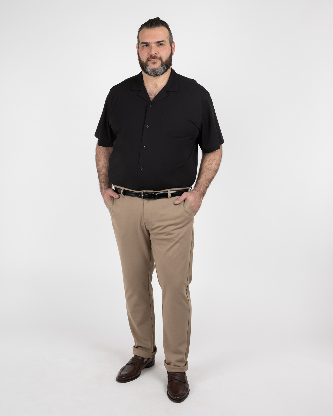 Pantalon de ville grande taille beige