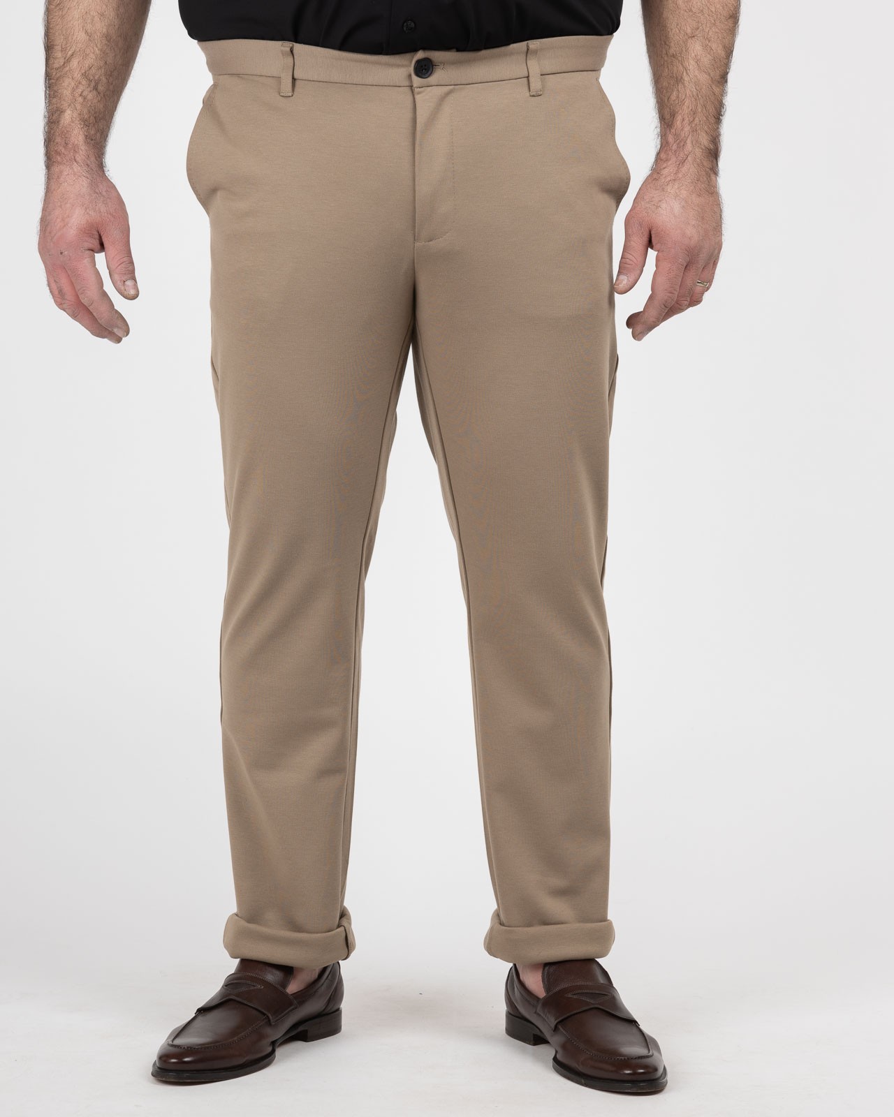 Pantalon de ville grande taille beige