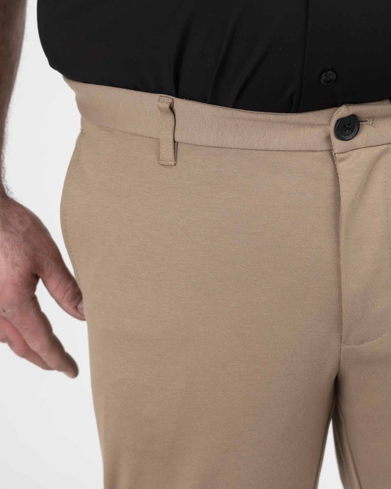 Pantalon de ville grande taille beige