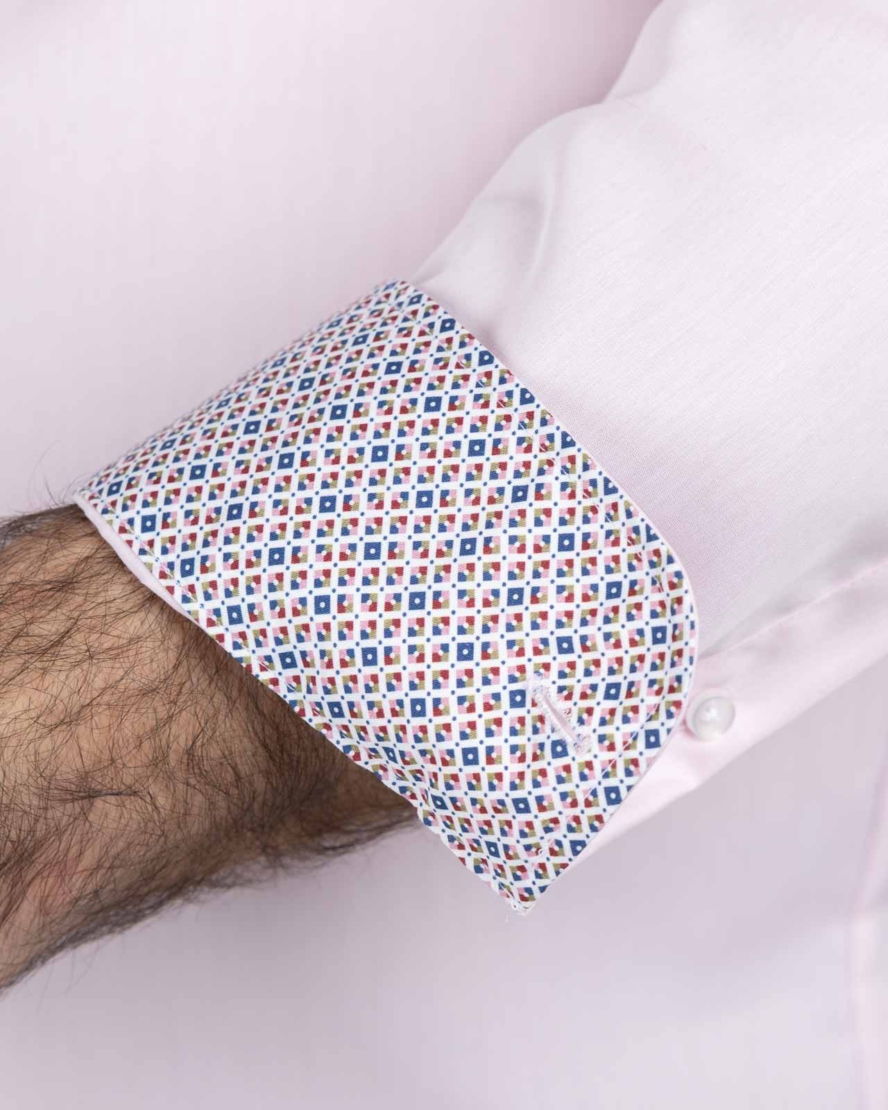 Chemise popeline grande taille rose non iron