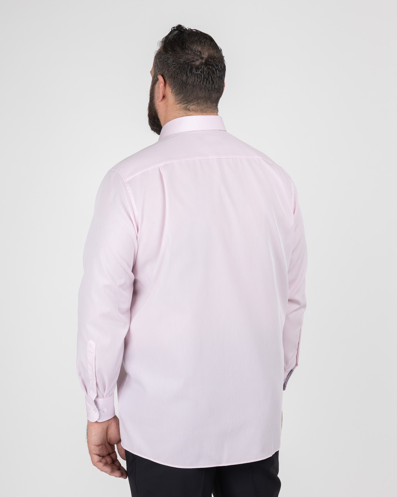 Chemise popeline grande taille rose non iron