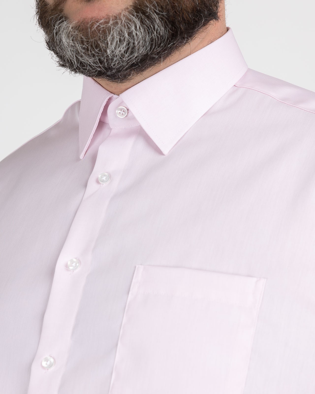 Chemise popeline grande taille rose non iron