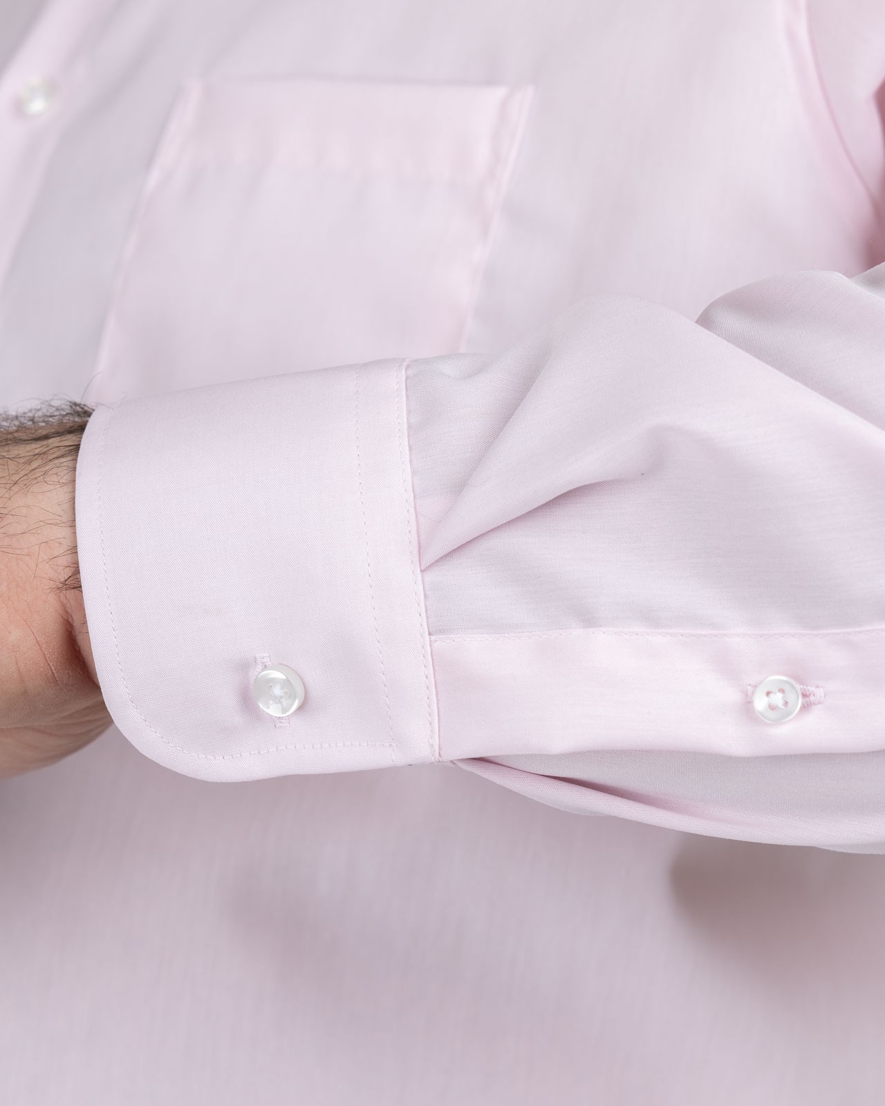 Chemise popeline grande taille rose non iron