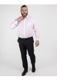 Chemise popeline grande taille rose non iron