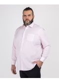 Chemise popeline grande taille rose non iron