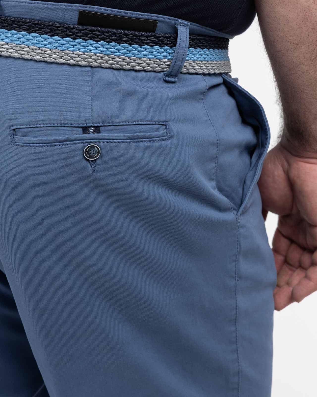 Pantalon chino avec ceinture grande taille bleu