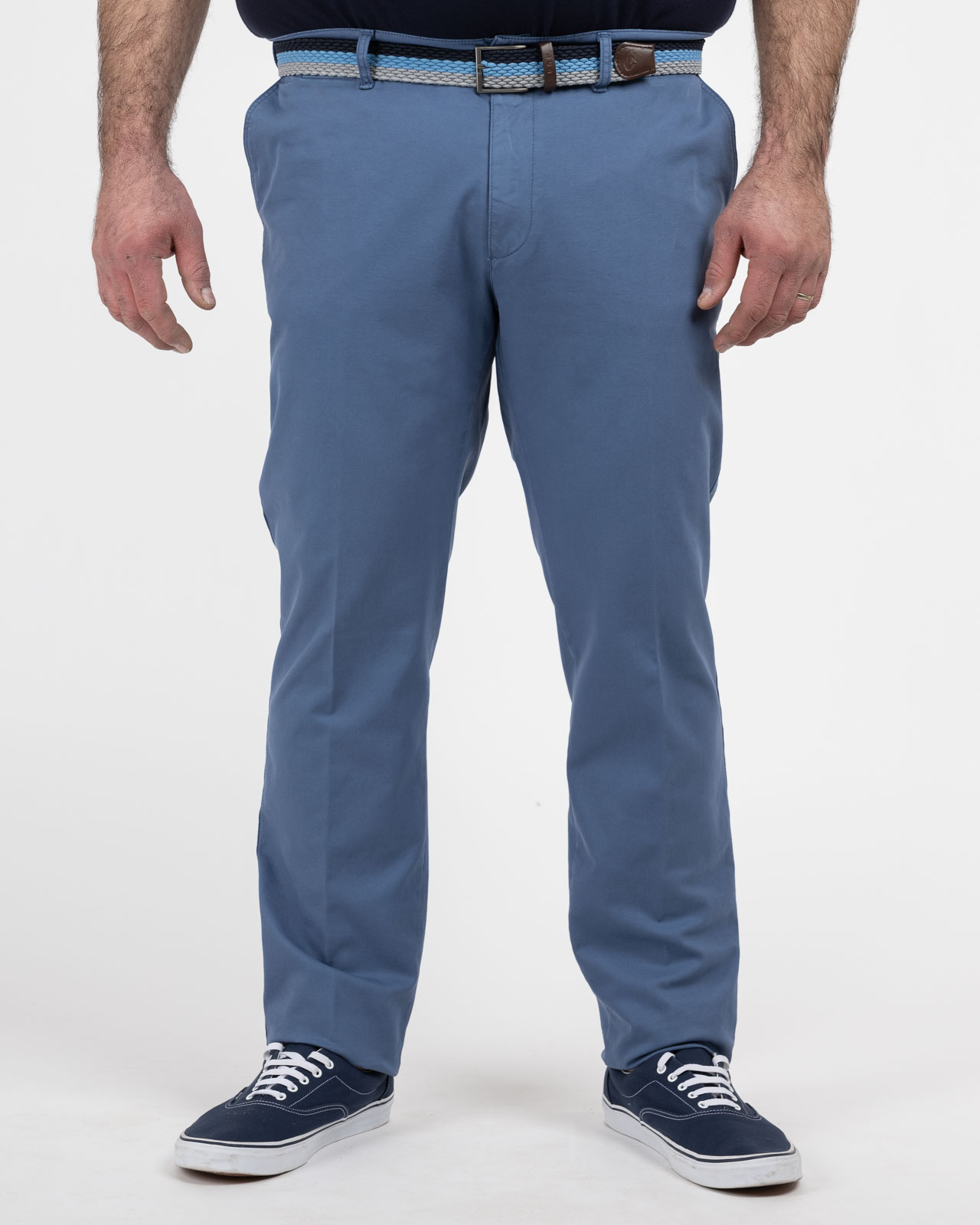 Pantalon chino avec ceinture grande taille bleu